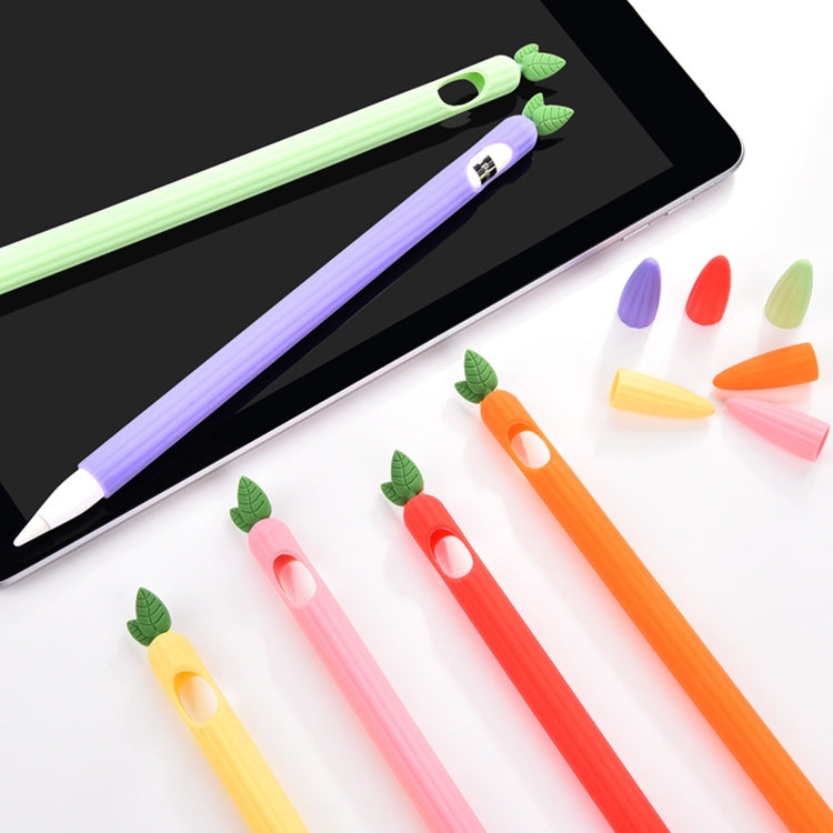 For Apple Pencil 2 Contrasting Color Mint Leaf Silicone Non-slip Protective Cover(Green) - Pencil Accessories by PMC Jewellery | Online Shopping South Africa | PMC Jewellery | Buy Now Pay Later Mobicred