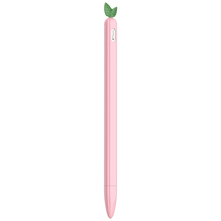 For Apple Pencil 2 Contrasting Color Mint Leaf Silicone Non-slip Protective Cover(Pink) - Pencil Accessories by PMC Jewellery | Online Shopping South Africa | PMC Jewellery | Buy Now Pay Later Mobicred