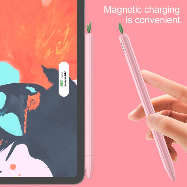 For Apple Pencil 2 Contrasting Color Mint Leaf Silicone Non-slip Protective Cover(Pink) - Pencil Accessories by PMC Jewellery | Online Shopping South Africa | PMC Jewellery | Buy Now Pay Later Mobicred