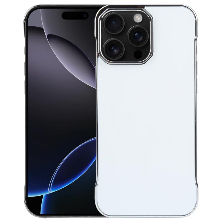 For iPhone 16 Pro Electroplating Frameless Frosted Anti-Glare PC MagSafe Phone Case(Silver White) - free shipping - PMC TechLife - Order now!