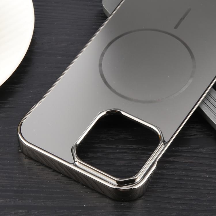 For iPhone 15 Pro Max Electroplating Frameless Frosted Anti-Glare PC MagSafe Phone Case(Titanium Gray) - free shipping - PMC TechLife - Order now!