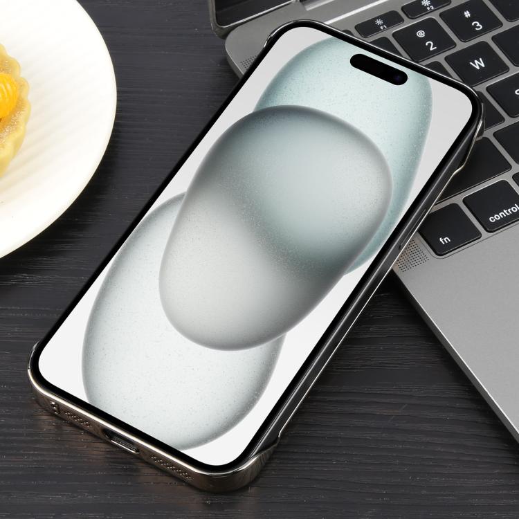 For iPhone 15 Plus / 14 Plus Electroplating Frameless Frosted Anti-Glare PC MagSafe Phone Case(Desert Gold) - free shipping - PMC TechLife - Order now!