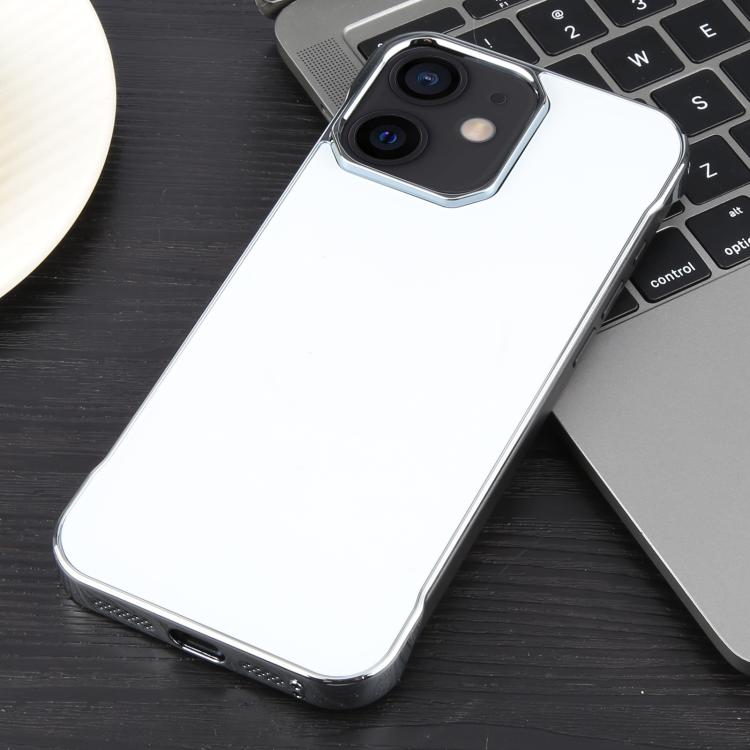 For iPhone 12 / 12 Pro Electroplating Frameless Frosted Anti-Glare PC MagSafe Phone Case(Silver White) - free shipping - PMC TechLife - Order now!