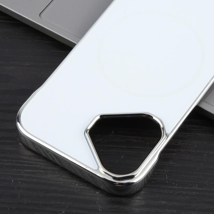 For iPhone 17 Electroplating Frameless Frosted Anti-Glare PC MagSafe Phone Case(Silver White) - free shipping - PMC TechLife - Order now!