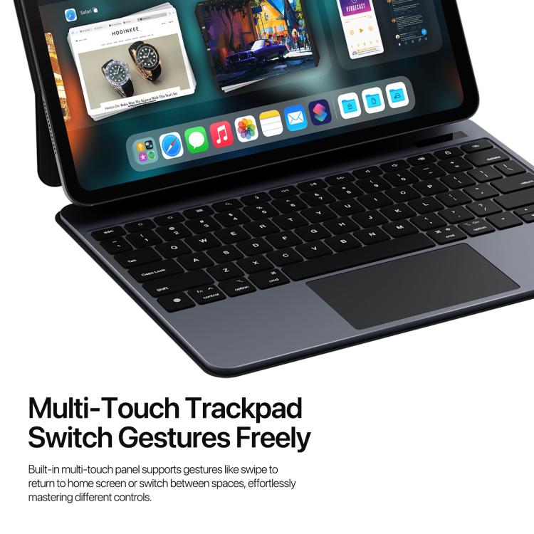 For iPad Pro 13 2024 DUX DUCIS MK Pro Series Floating Magnetic Keyboard Tablet Leather Case(Black) - free shipping - PMC TechLife - Order now!