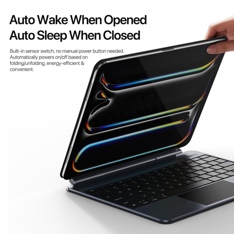 For iPad Pro 13 2024 DUX DUCIS MK Pro Series Floating Magnetic Keyboard Tablet Leather Case(Black) - free shipping - PMC TechLife - Order now!