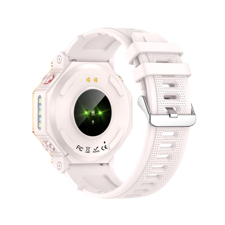 KC91 1.39 inch IPS Screen 3ATM Outdoor GPS Smart Watch with Flashlight(Pink) - Smart Watches by PMC TechLife | Online Shopping South Africa | PMC TechLife | Buy Now Pay Later Mobicred