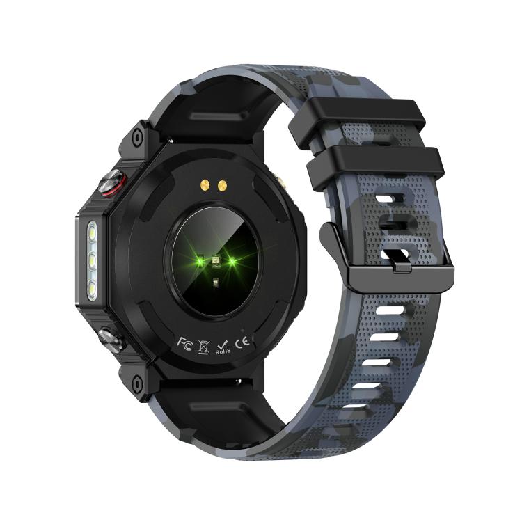 KC91 1.39 inch IPS Screen 3ATM Outdoor GPS Smart Watch with Flashlight(Camouflage) - Smart Watches by PMC TechLife | Online Shopping South Africa | PMC TechLife | Buy Now Pay Later Mobicred
