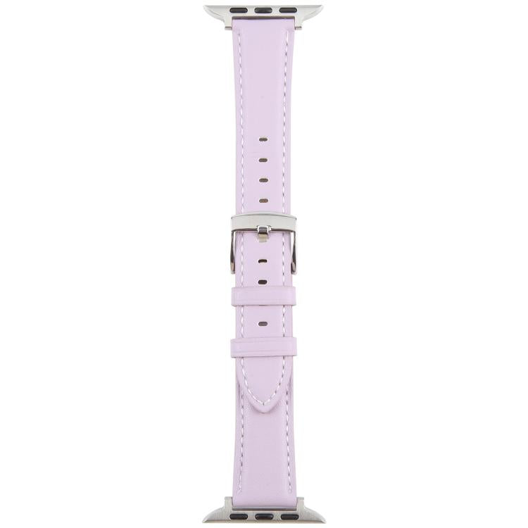 For Apple Watch 42mm / 41mm / 40mm / 38mm Silk Microfiber Leather Watch Band(Purple) - Watch Bands by PMC TechLife | Online Shopping South Africa | PMC TechLife | Buy Now Pay Later Mobicred