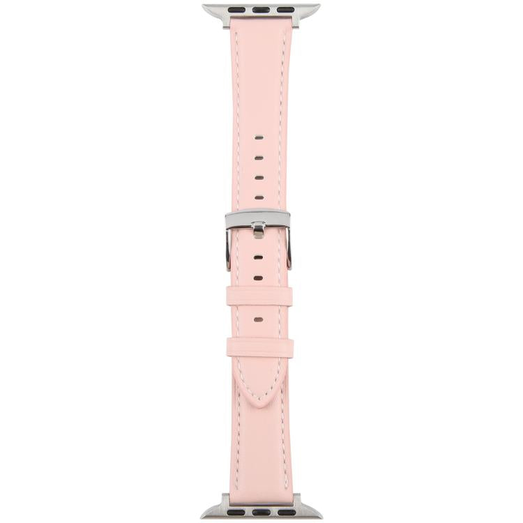 For Apple Watch 42mm / 41mm / 40mm / 38mm Silk Microfiber Leather Watch Band(Pink) - Watch Bands by PMC TechLife | Online Shopping South Africa | PMC TechLife | Buy Now Pay Later Mobicred