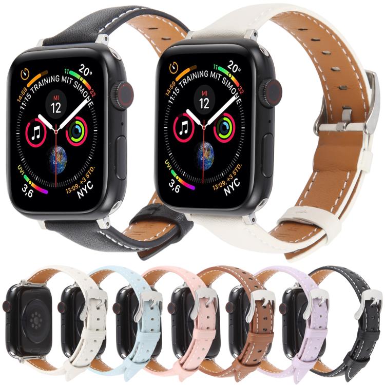 For Apple Watch 42mm / 41mm / 40mm / 38mm Silk Microfiber Leather Watch Band(Purple) - Watch Bands by PMC TechLife | Online Shopping South Africa | PMC TechLife | Buy Now Pay Later Mobicred