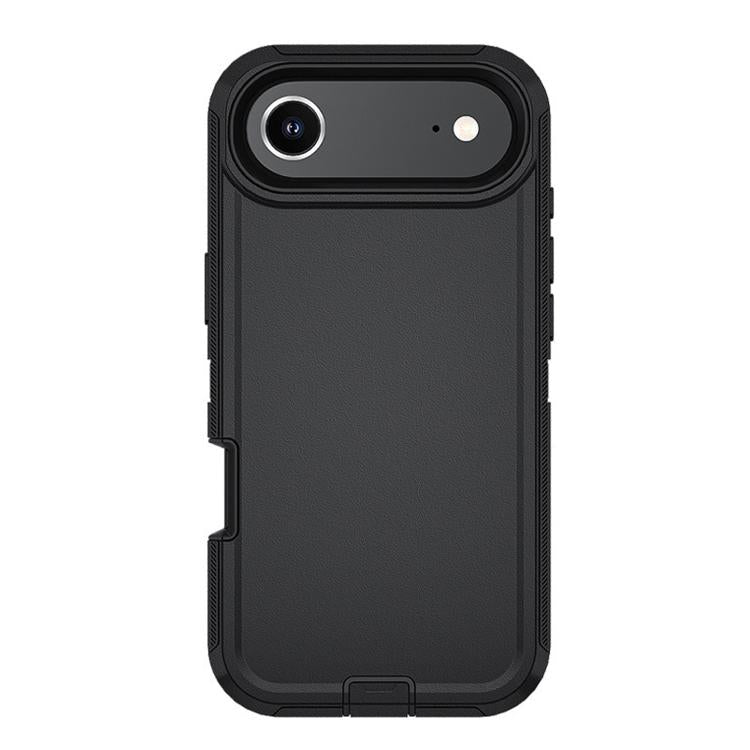 For iPhone 17 Air Kalebol Shockproof PC Hybrid TPU Phone Case with Back Clip(Black) - free shipping - PMC TechLife - Order now!