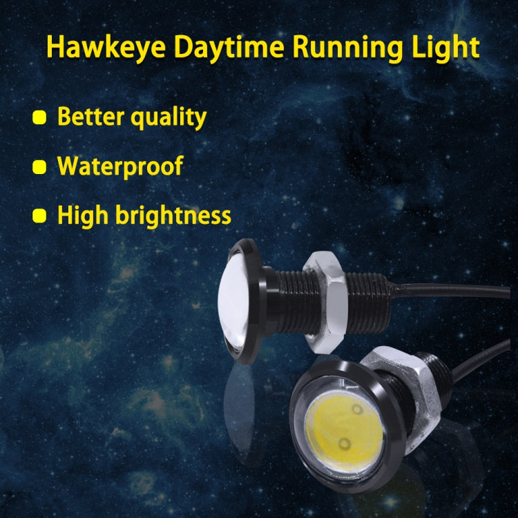10 PCS 18mm 1.5W DC9-80V Motorcycle Eagle Eye Light Single Lens(White Light) - free shipping - PMC Jewellery - Order now!