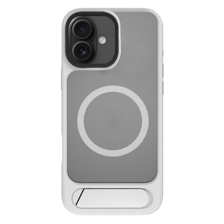 For iPhone 17 Kalebol MagSafe Invisible Tilt Holder PC Hybrid TPU Case(Grey White) - iPhone 17 Cases by Kalebol | Online Shopping South Africa | PMC TechLife | Buy Now Pay Later Mobicred