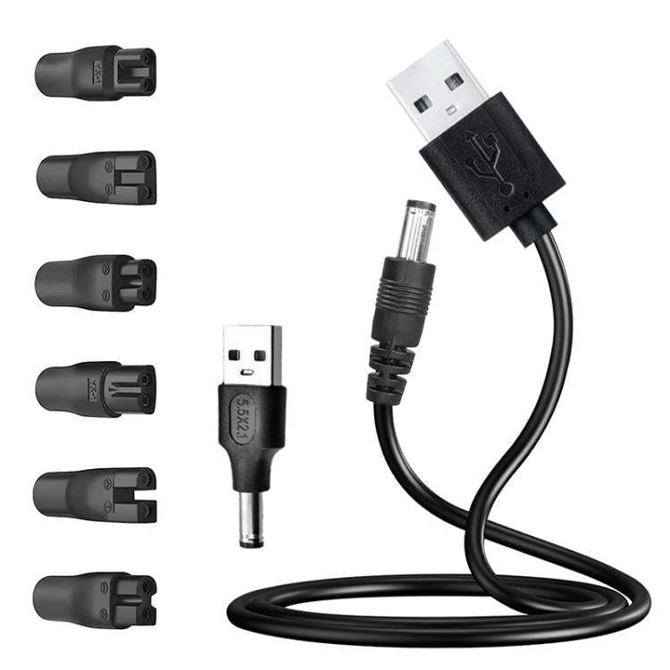 7pcs / Set DC 5.5 x 2.1mm Female to Shaver Interface Charging Adapter Converter - free shipping - PMC TechLife - Order now!