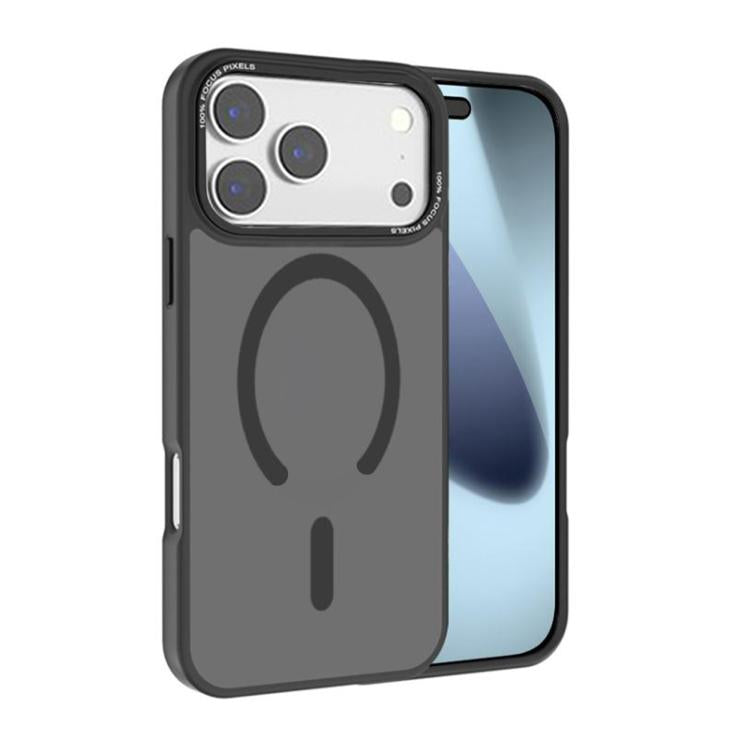 For iPhone 17 Pro Kalebol Metal Lens Frame MagSafe Frosted PC Phone Case(Black) - free shipping - PMC TechLife - Order now!