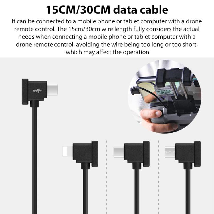 BRDRC Converting Data Cable for DJI Mini 4 Pro / Mavic 3 / Air 2 / Air 2S, Type:15cm Type-C to Android - free shipping - PMC TechLife - Order now!