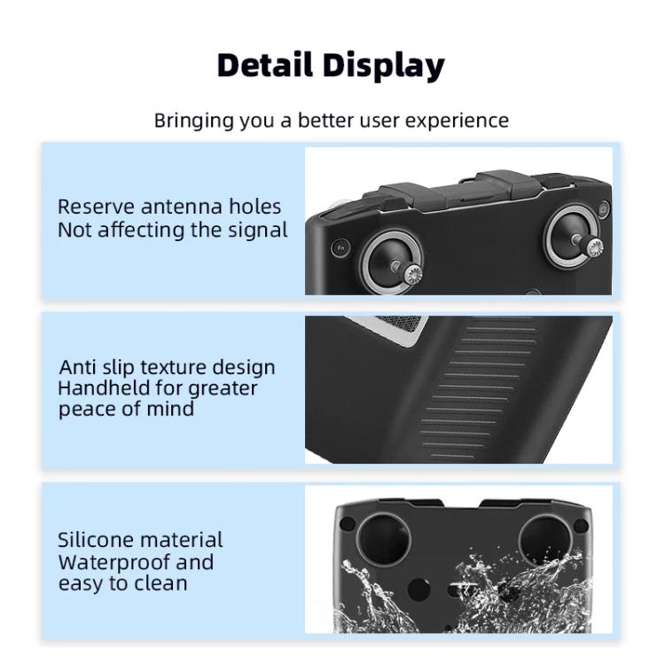 For DJI RC-N2 / RC-N1 BRDRC Remote Control Shockproof Anti-scratch Silicone Case(Grey) - free shipping - PMC TechLife - Order now!