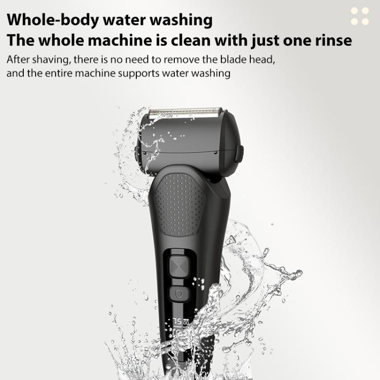 Full Body Washable LED Digital Display Reciprocating Electric Shaver(Exclusive Black) - free shipping - PMC TechLife - Order now!