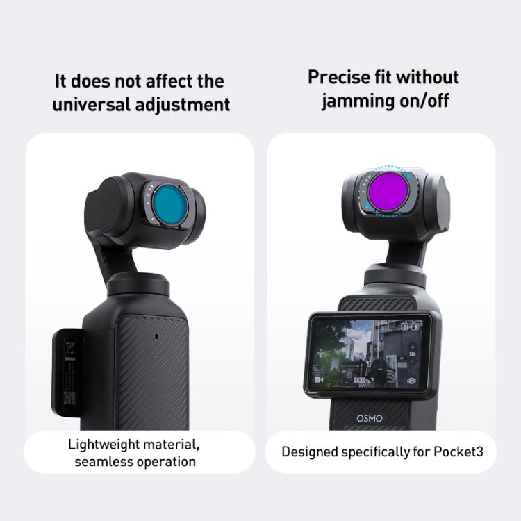 For DJI Osmo Pocket 3 Camera Lens Filter, Filter:VND1-5 - free shipping - PMC TechLife - Order now!