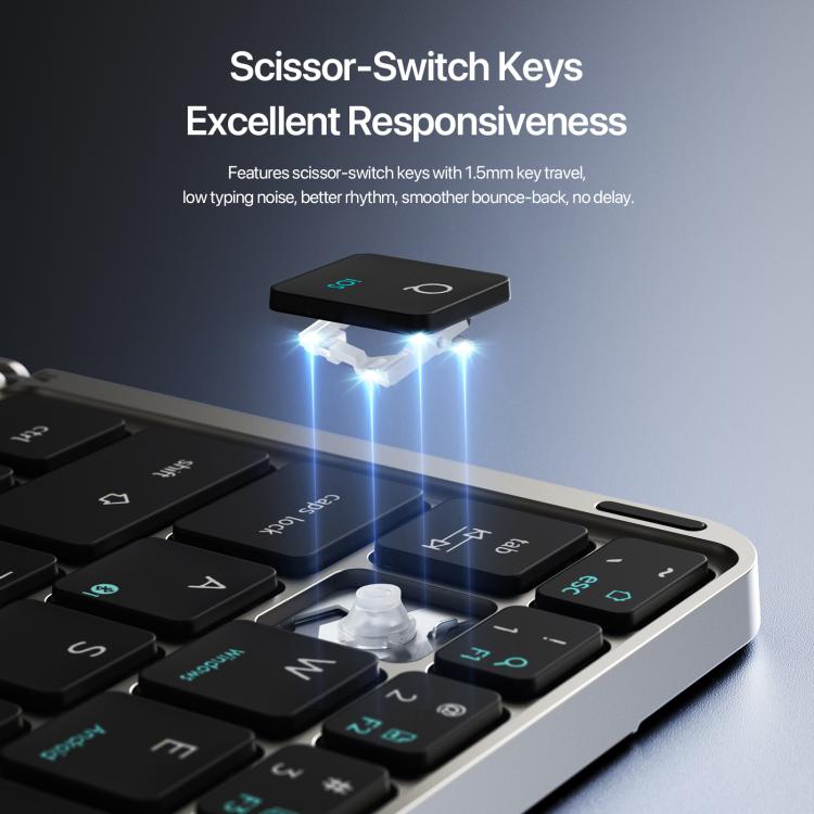 DUX DUCIS OK Fold Series Two-fold Touch Wireless Bluetooth Keyboard Tablet Leather Case(Black) - free shipping - PMC TechLife - Order now!