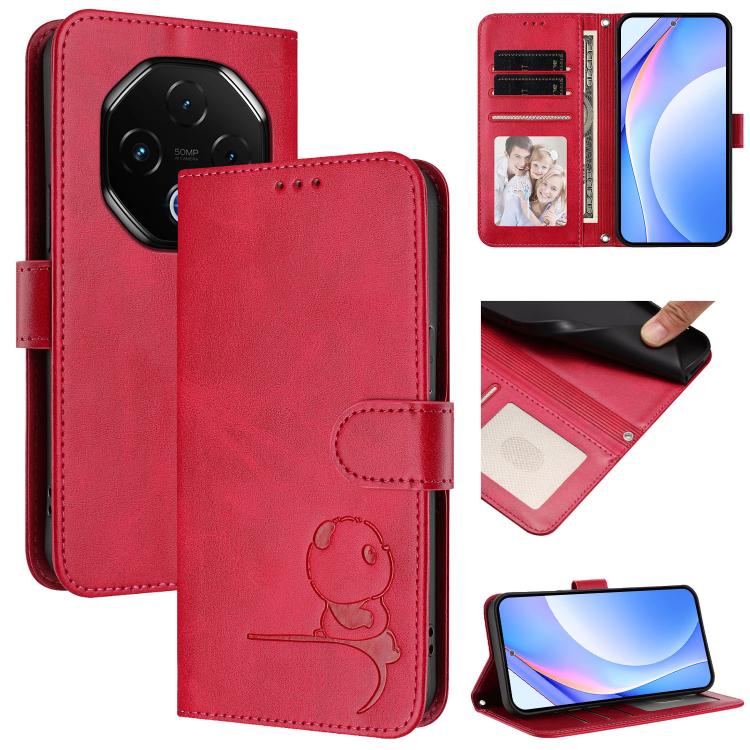 For UMIDIGI G100 Pro Litter Panda Embossing RFID Leather Phone Case with Lanyard(Rose Red) - free shipping - PMC TechLife - Order now!