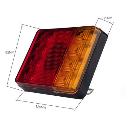 2 PCS Trailer / Truck A-type Square Shape 8LEDs Tail Light Set - License Plate Lights by PMC Jewellery | Online Shopping South Africa | PMC Jewellery | Buy Now Pay Later Mobicred