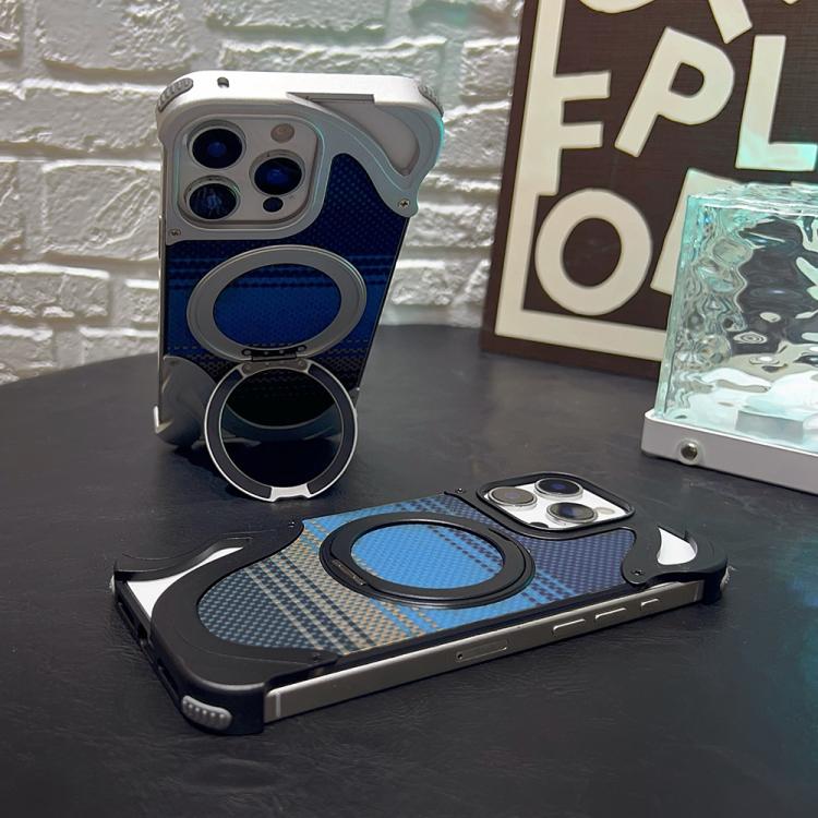 For iPhone 14 Pro Metal Frameless 360 Degree Rotation Holder MagSafe Phone Case(Silver) - free shipping - PMC TechLife - Order now!