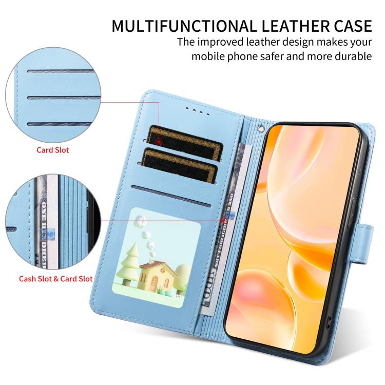 For Motorola Moto G04 / G24 / E14 Embossed Heart Dog RFID Blocking Wallet Leather Phone Case(Sky Blue) - free shipping - PMC TechLife - Order now!
