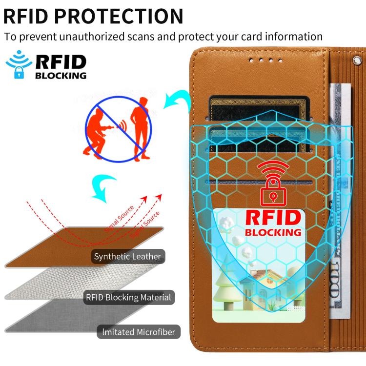 For Motorola Moto G55 5G Embossed Heart Dog RFID Blocking Wallet Leather Phone Case(Brown) - free shipping - PMC TechLife - Order now!
