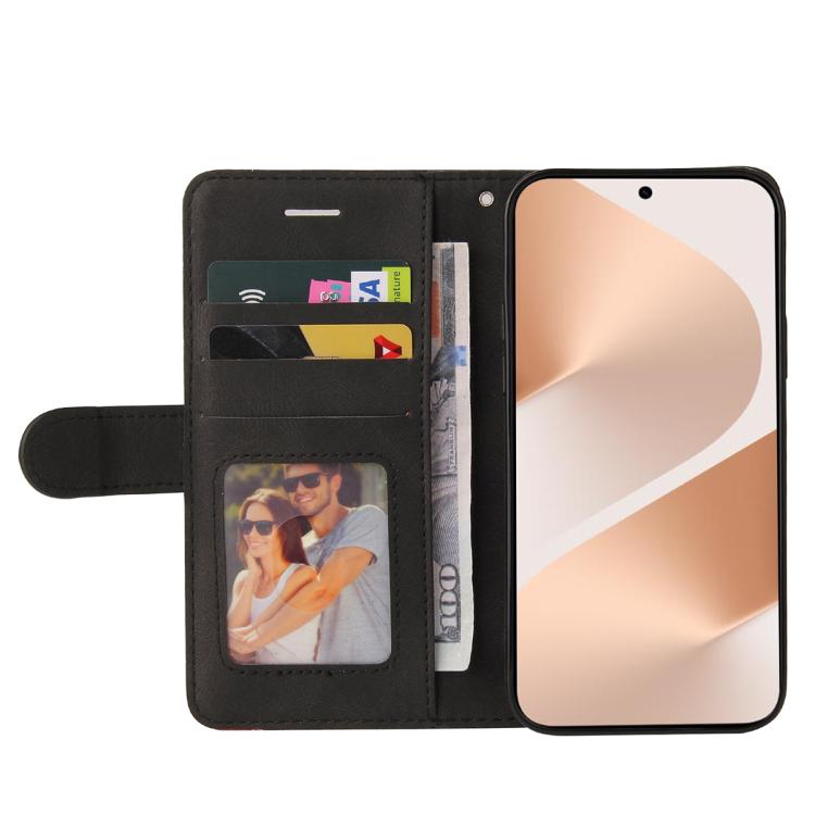For Huawei Pura 80 5G Dual-color Splicing Flip Leather Phone Case(Black) - free shipping - PMC TechLife - Order now!