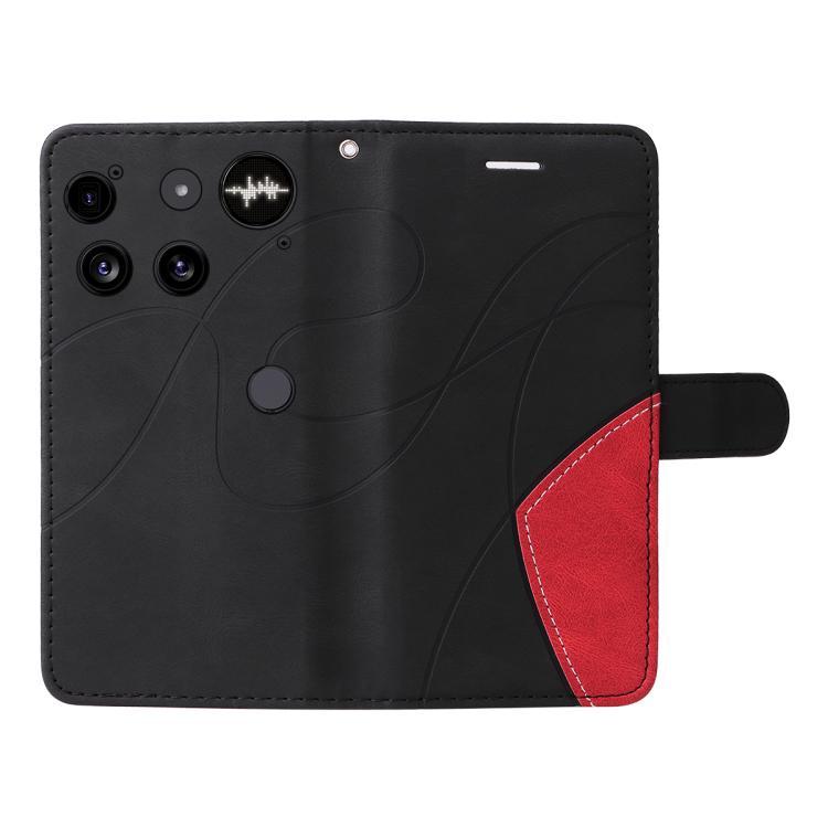 For Nothing Phone 3 Dual-color Splicing Flip Leather Phone Case(Black) - free shipping - PMC TechLife - Order now!