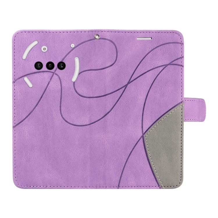 For Nothing Phone 3A Dual-color Splicing Flip Leather Phone Case(Purple) - free shipping - PMC TechLife - Order now!