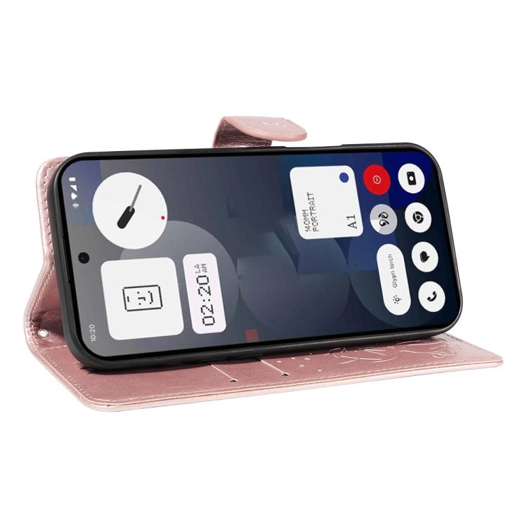 For Nothing Phone 3A Cat and Bee Embossed Flip Leather Phone Case(Rose Gold) - free shipping - PMC TechLife - Order now!