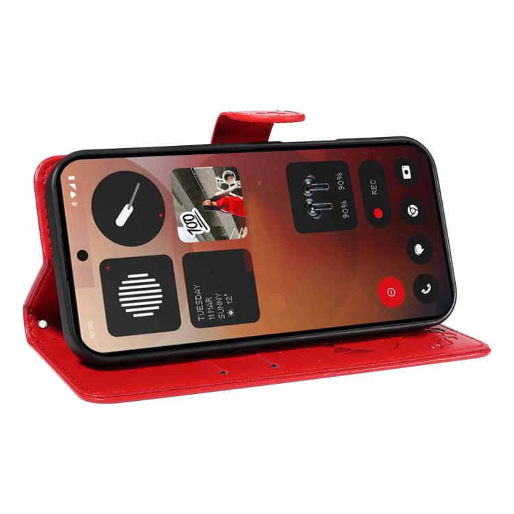 For Nothing Phone 3A Pro Cat and Bee Embossed Flip Leather Phone Case(Red) - free shipping - PMC TechLife - Order now!