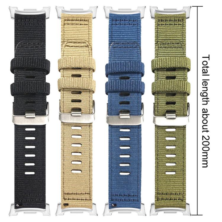 For Samsung Galaxy Watch 7 / 6 / 5 / FE xDfind Two-section Nylon Watch Band(Khaki) - free shipping - PMC TechLife - Order now!