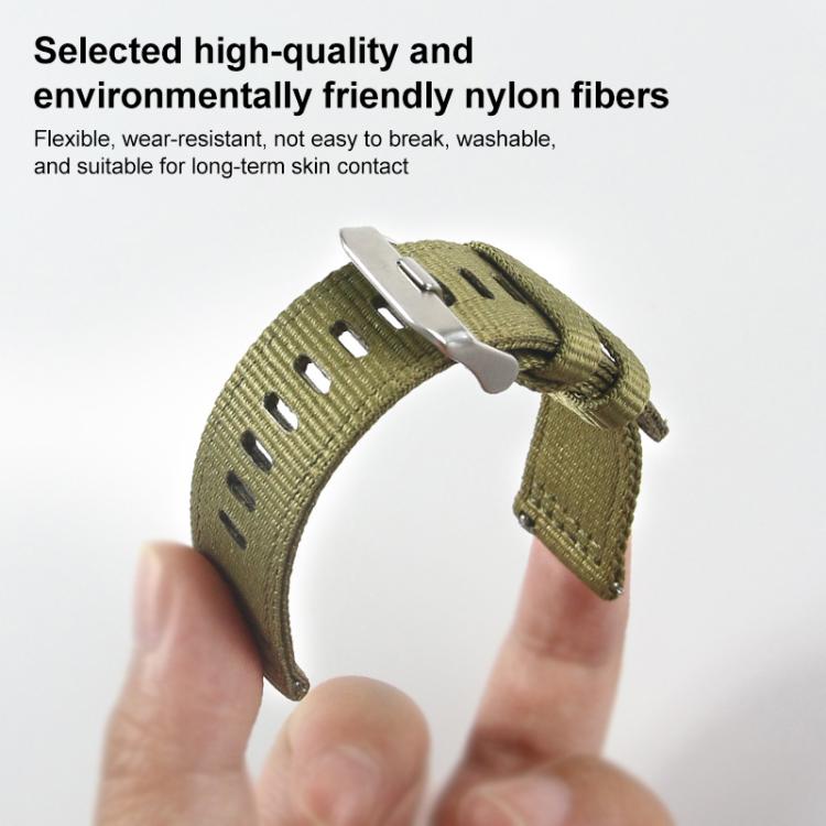 For Samsung Galaxy Watch 7 / 6 / 5 / FE xDfind Two-section Nylon Watch Band(Khaki) - free shipping - PMC TechLife - Order now!