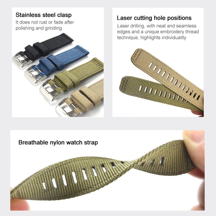 For Samsung Galaxy Watch8 / 8 Classic xDfind Two-section Nylon Watch Band(Black) - free shipping - PMC TechLife - Order now!