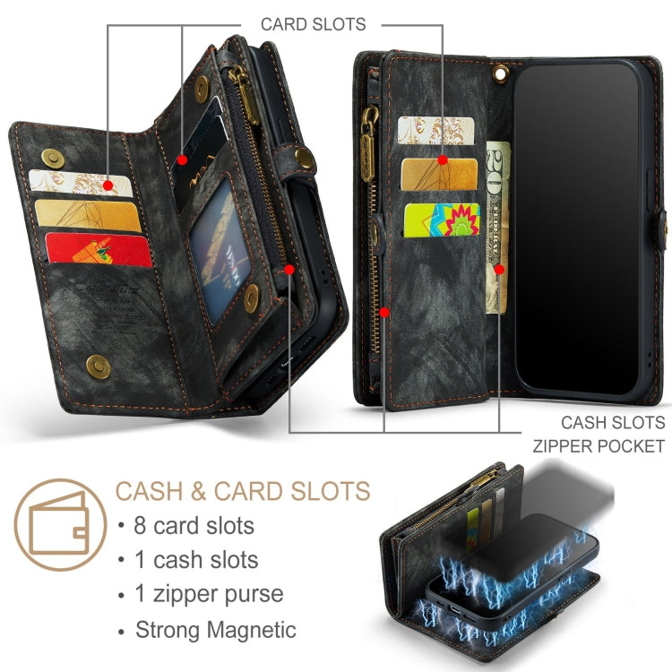 For iPhone 12 / 12 Pro CaseMe-008 Detachable Multifunctional Wallet Leather Phone Case (Black) - iPhone 12 / 12 Pro Cases by CaseMe | Online Shopping South Africa | PMC Jewellery | Buy Now Pay Later Mobicred