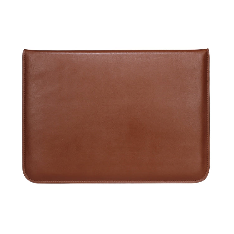 PU Leather Ultra-thin Envelope Bag Laptop Bag for MacBook Air / Pro 15 inch, with Stand Function (Brown) - Protective Bags by PMC Jewellery | Online Shopping South Africa | PMC Jewellery | Buy Now Pay Later Mobicred