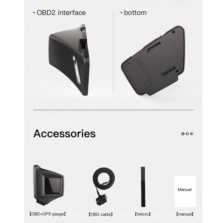 AP-1 Car HUD Head-up Display OBD GPS Driving Computer Code Table - Head Up Display System by PMC TechLife | Online Shopping South Africa | PMC TechLife | Buy Now Pay Later Mobicred