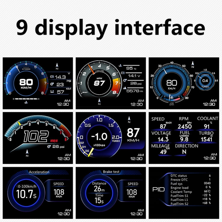 AP-6 Car HUD Head-up Display OBD GPS Driving Computer Code Table - Head Up Display System by PMC Jewellery | Online Shopping South Africa | PMC Jewellery | Buy Now Pay Later Mobicred