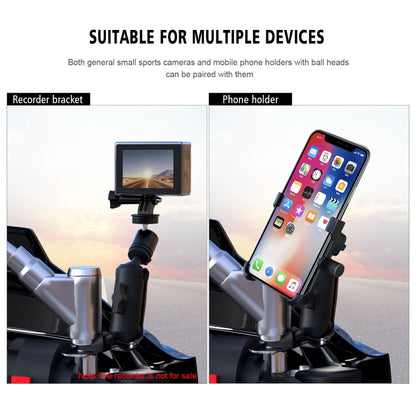 CS-1134B1 Motorcycle Bike Action Camera Recorder Mobile Phone Fixing Bracket Holder, Mirror Holder Version - Holder by PMC Jewellery | Online Shopping South Africa | PMC Jewellery | Buy Now Pay Later Mobicred