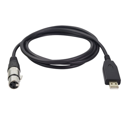 US18 USB to XLR Female Microphone Recording Cable, Cable Length:3m(Black) - Microphone Audio Cable & Connector by PMC Jewellery | Online Shopping South Africa | PMC Jewellery | Buy Now Pay Later Mobicred