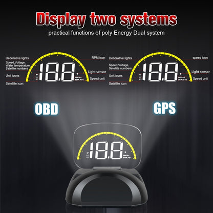 C700S OBD2 + GPS Mode Car HUD Head-up Display Fault Alarm - Head Up Display System by PMC Jewellery | Online Shopping South Africa | PMC Jewellery | Buy Now Pay Later Mobicred