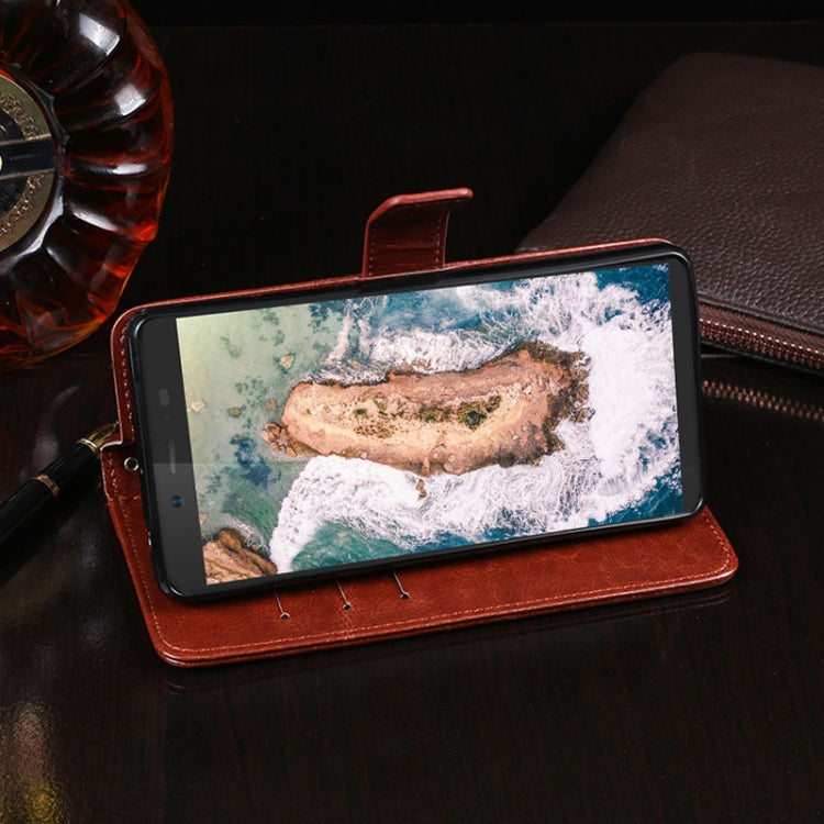 For Blackview BV5500 idewei Crazy Horse Texture Horizontal Flip Leather Case with Holder & Card Slots & Wallet(White) - More Brand by idewei | Online Shopping South Africa | PMC TechLife | Buy Now Pay Later Mobicred
