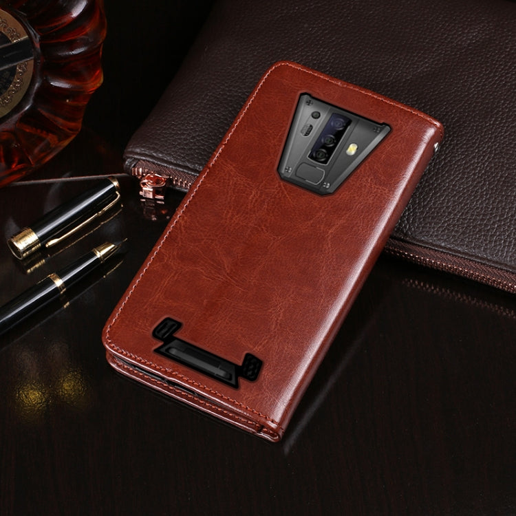 For Blackview BV6900 idewei Crazy Horse Texture Horizontal Flip Leather Case with Holder & Card Slots & Wallet(Sky Blue) - More Brand by idewei | Online Shopping South Africa | PMC TechLife