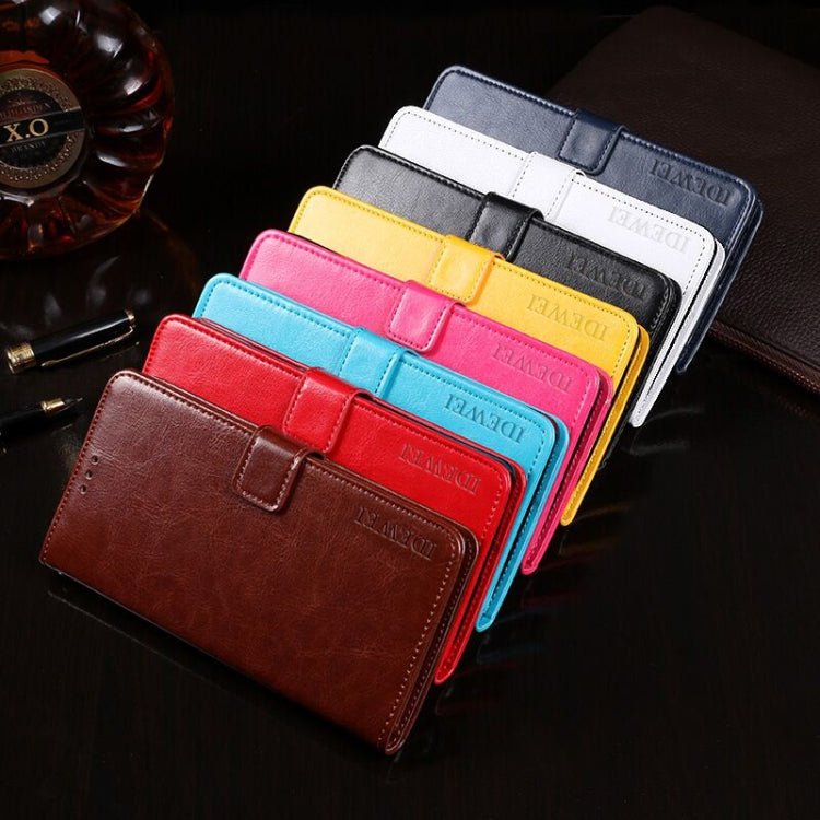 For Blackview BV6900 idewei Crazy Horse Texture Horizontal Flip Leather Case with Holder & Card Slots & Wallet(Black) - More Brand by idewei | Online Shopping South Africa | PMC TechLife | Buy Now Pay Later Mobicred