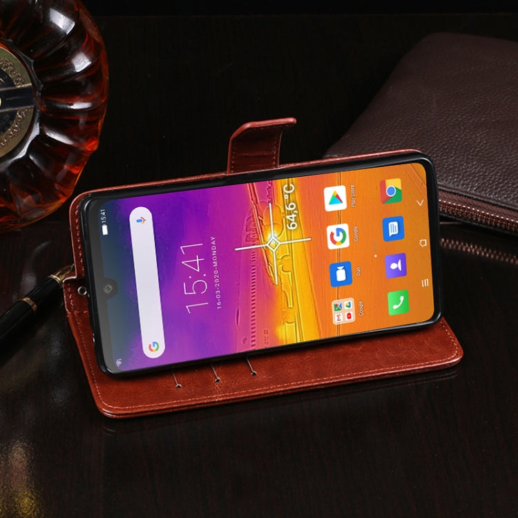 For Blackview BV9900 Pro idewei Crazy Horse Texture Horizontal Flip Leather Case with Holder & Card Slots & Wallet(White) - More Brand by idewei | Online Shopping South Africa | PMC TechLife | Buy Now Pay Later Mobicred