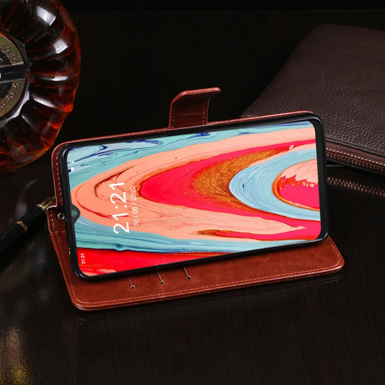 For Cubot Note 20 idewei Crazy Horse Texture Horizontal Flip Leather Case with Holder & Card Slots & Wallet(Sky Blue) - free shipping - PMC Jewellery - Order now!
